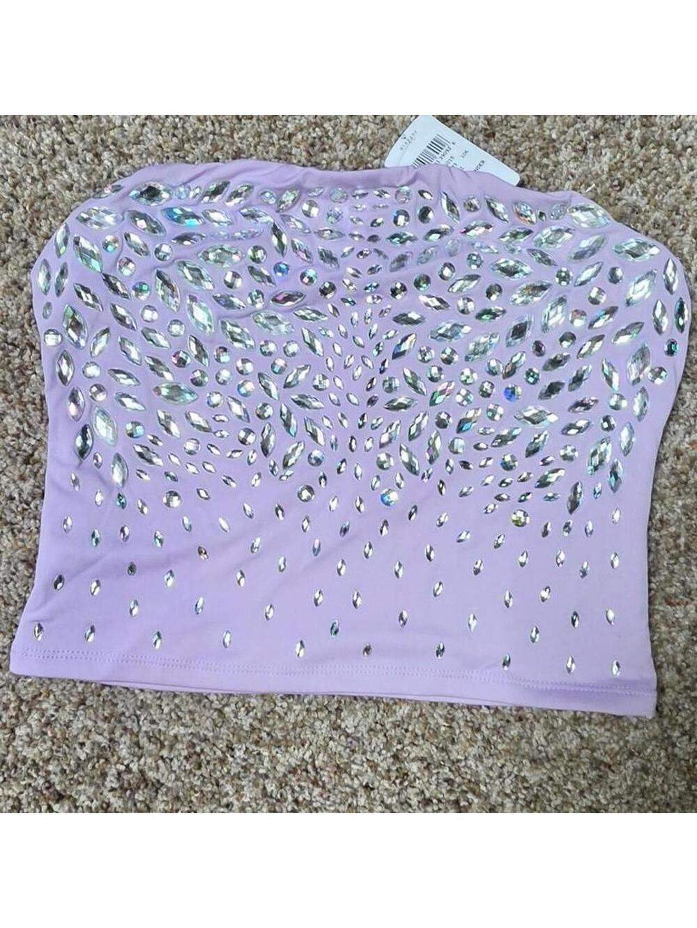 Windsor Women's Purple and Pink Crop-top